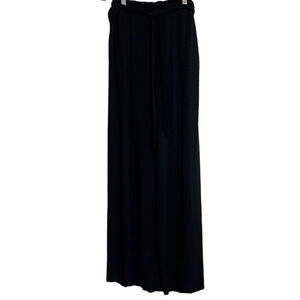 Xhilaration Womens Wide Leg Pants Size Small Black Paper Bag Waist Lightweight